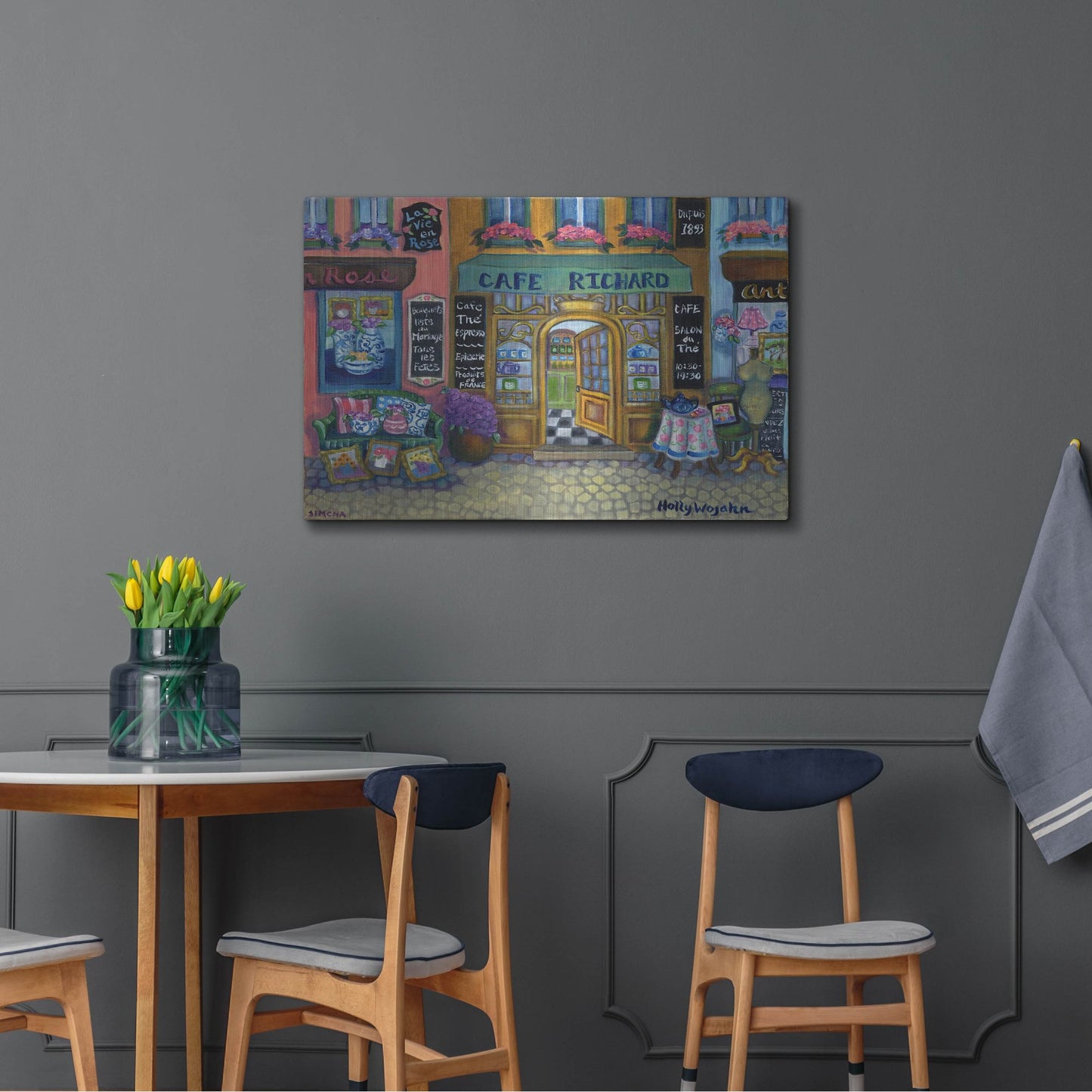 Luxe Metal Art 'Coffees and Teas' by Holly Wojhan, Metal Wall Art,36x24