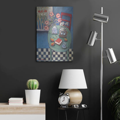 Luxe Metal Art 'Latable en vert' by Holly Wojhan, Metal Wall Art,16x24