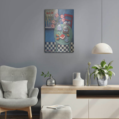 Luxe Metal Art 'Latable en vert' by Holly Wojhan, Metal Wall Art,16x24