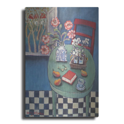 Luxe Metal Art 'Latable en vert' by Holly Wojhan, Metal Wall Art