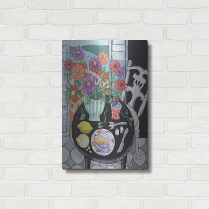 Luxe Metal Art 'Fish Dinner by the Sea' by Holly Wojhan, Metal Wall Art,16x24