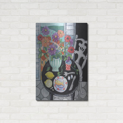 Luxe Metal Art 'Fish Dinner by the Sea' by Holly Wojhan, Metal Wall Art,24x36