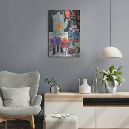 Luxe Metal Art 'Happy as till Life with Kiwi' by Holly Wojhan, Metal Wall Art,16x24