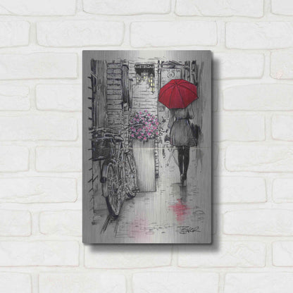 Luxe Metal Art 'Amsterdam Walk' by Loui Jover, Metal Wall Art,12x16