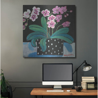 Luxe Metal Art 'Orchid For Terri' by Holly Wojhan, Metal Wall Art,36x36