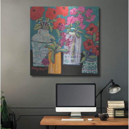 Luxe Metal Art 'Linger Longer Loverlies' by Holly Wojhan, Metal Wall Art,36x36