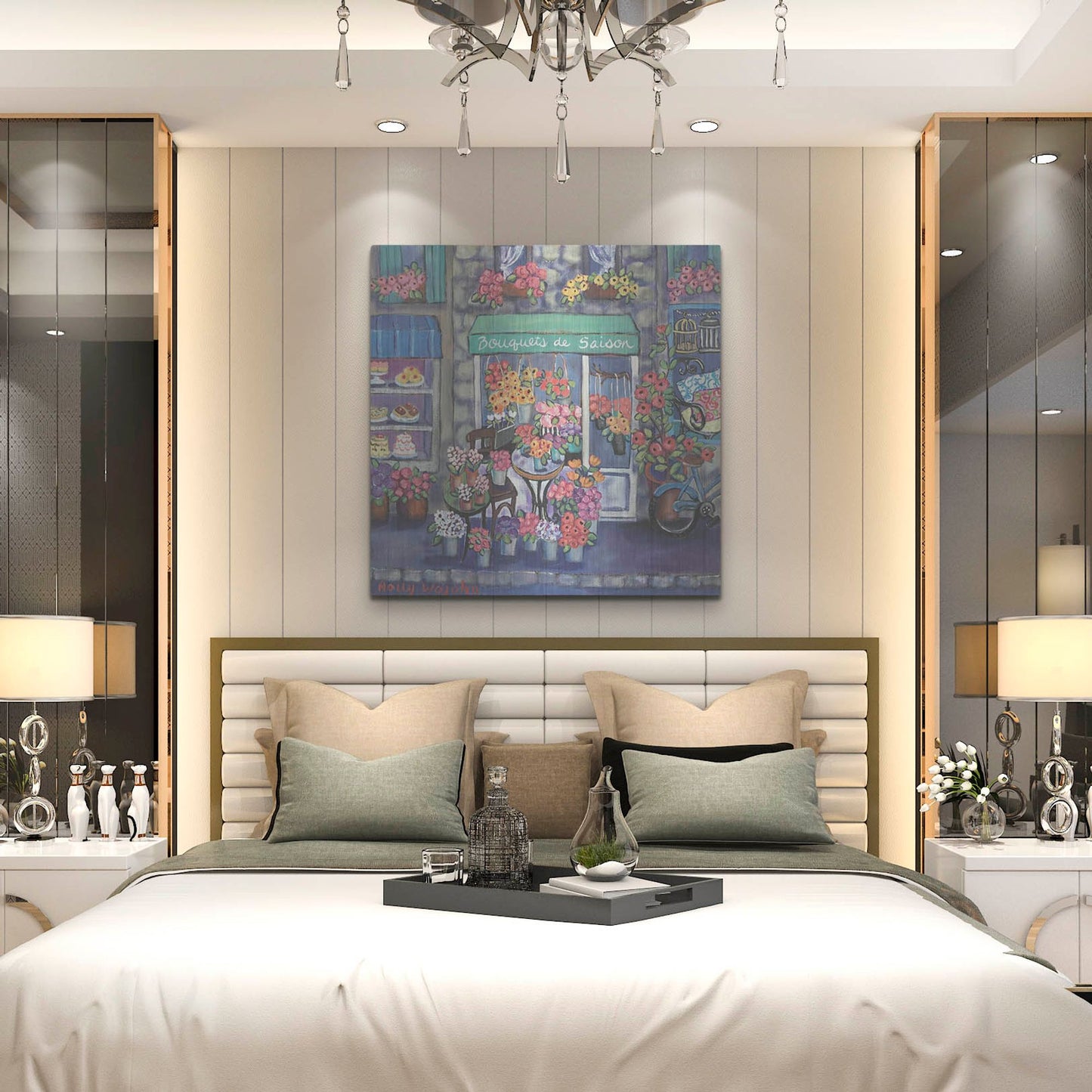 Luxe Metal Art 'Bouquets De Saison' by Holly Wojhan, Metal Wall Art,36x36