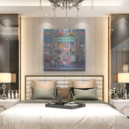 Luxe Metal Art 'Bouquets De Saison' by Holly Wojhan, Metal Wall Art,36x36