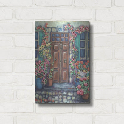 Luxe Metal Art 'Dorway in Provence' by Holly Wojhan, Metal Wall Art,12x16