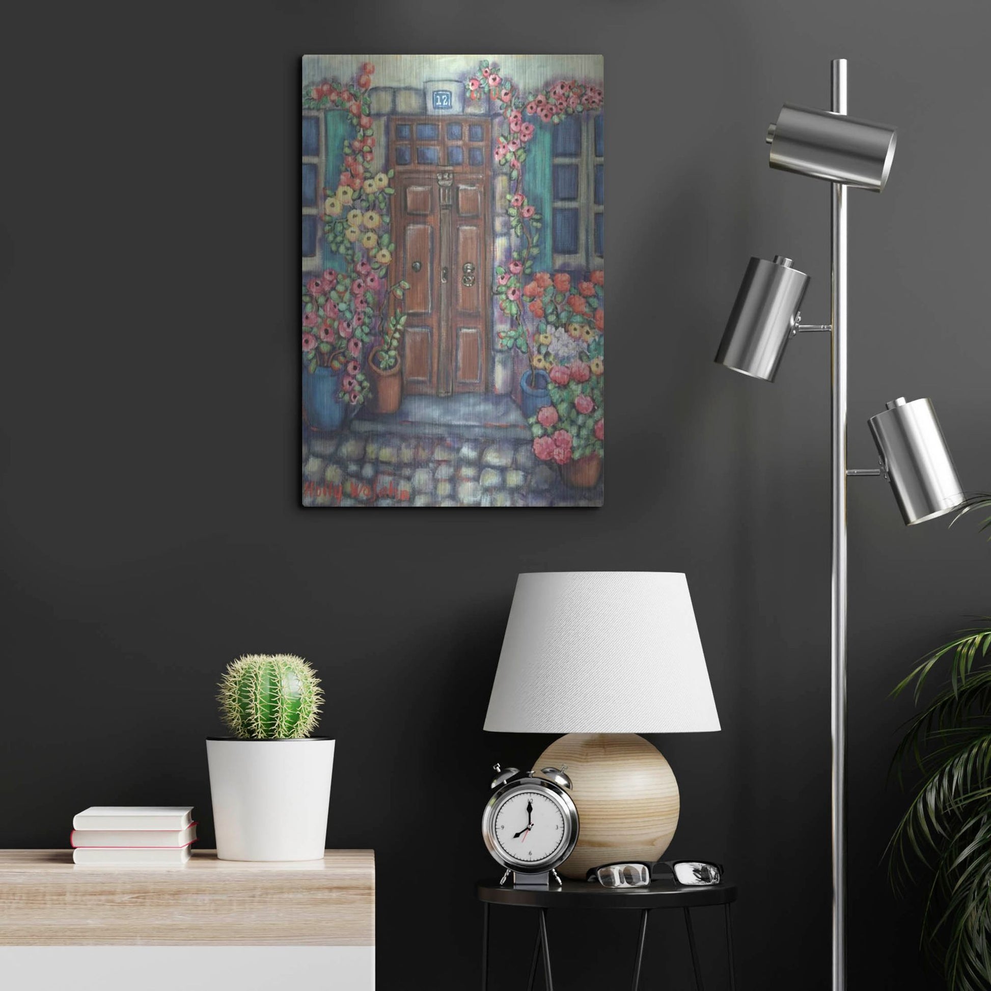 Luxe Metal Art 'Dorway in Provence' by Holly Wojhan, Metal Wall Art,16x24