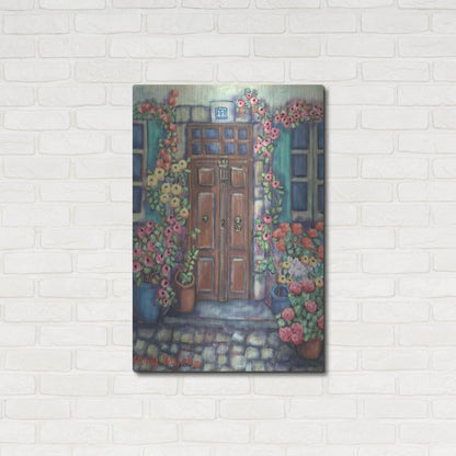 Luxe Metal Art 'Dorway in Provence' by Holly Wojhan, Metal Wall Art,24x36