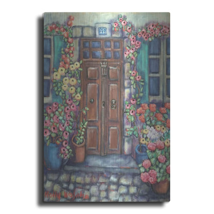 Luxe Metal Art 'Dorway in Provence' by Holly Wojhan, Metal Wall Art