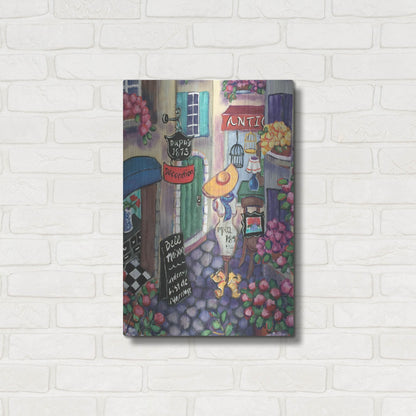 Luxe Metal Art 'Petite Rue Du Provence' by Holly Wojhan, Metal Wall Art,16x24