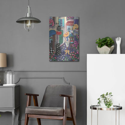 Luxe Metal Art 'Petite Rue Du Provence' by Holly Wojhan, Metal Wall Art,16x24