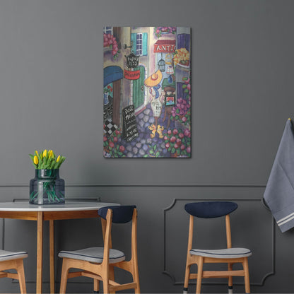 Luxe Metal Art 'Petite Rue Du Provence' by Holly Wojhan, Metal Wall Art,24x36