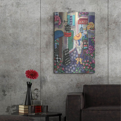 Luxe Metal Art 'Petite Rue Du Provence' by Holly Wojhan, Metal Wall Art,24x36
