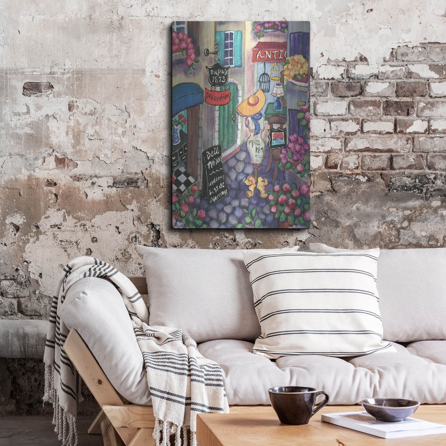 Luxe Metal Art 'Petite Rue Du Provence' by Holly Wojhan, Metal Wall Art,24x36