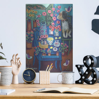 Luxe Metal Art 'A Lovely View' by Holly Wojhan, Metal Wall Art,12x16