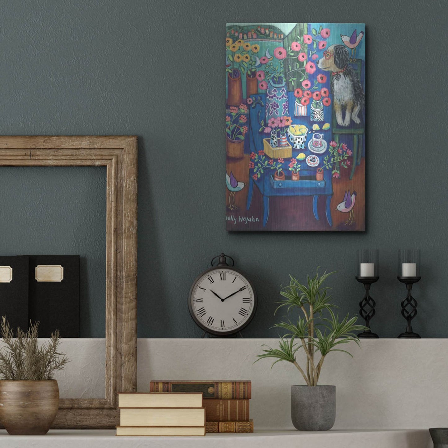 Luxe Metal Art 'A Lovely View' by Holly Wojhan, Metal Wall Art,12x16