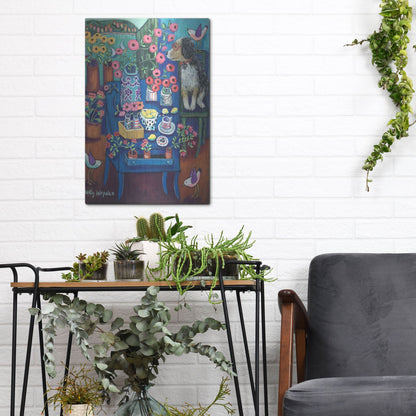 Luxe Metal Art 'A Lovely View' by Holly Wojhan, Metal Wall Art,12x16