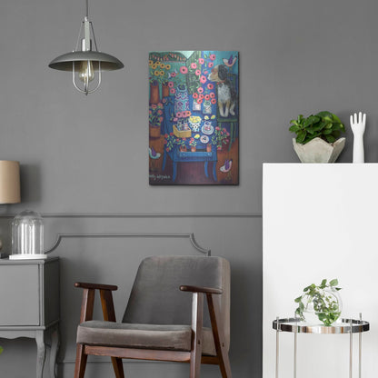 Luxe Metal Art 'A Lovely View' by Holly Wojhan, Metal Wall Art,16x24