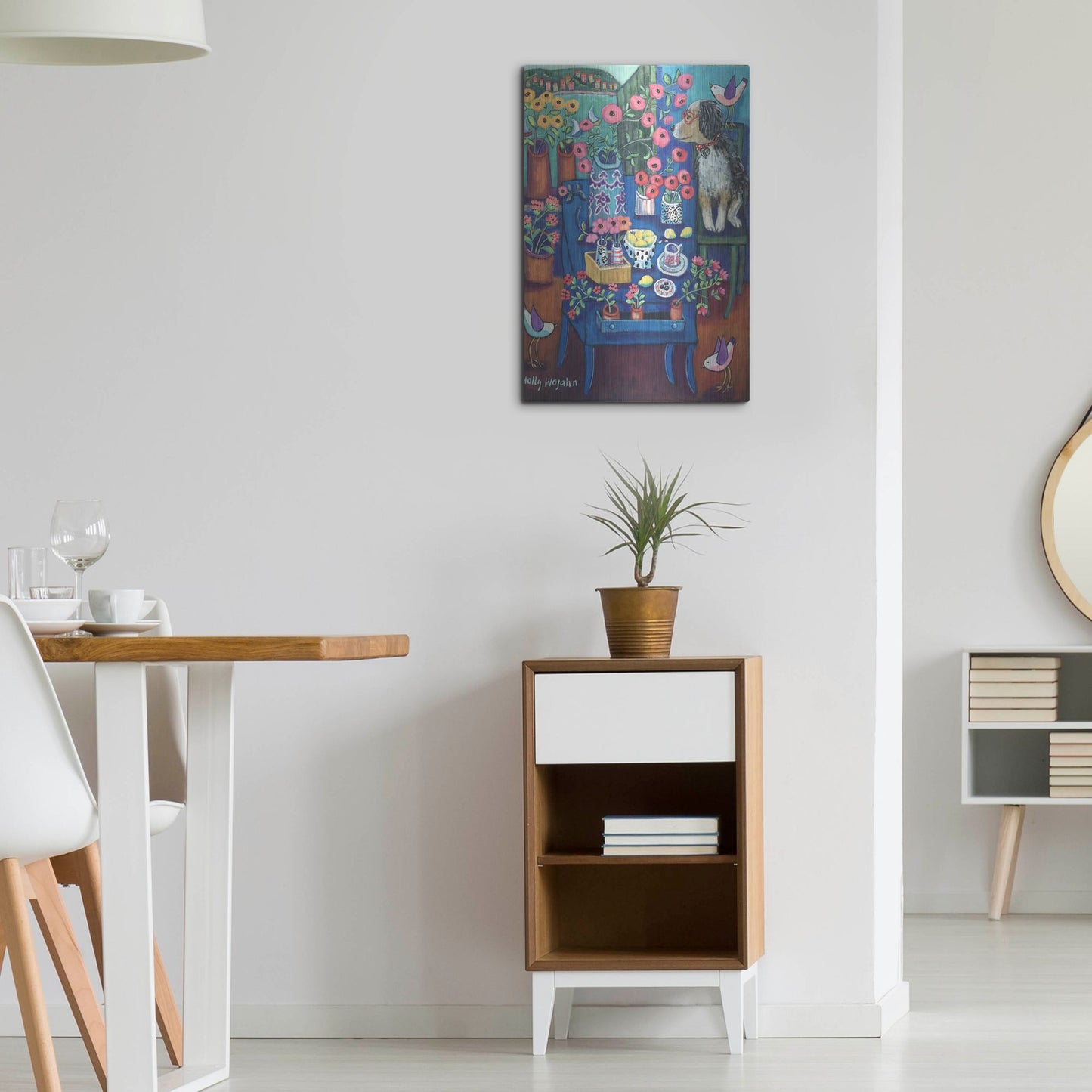 Luxe Metal Art 'A Lovely View' by Holly Wojhan, Metal Wall Art,16x24