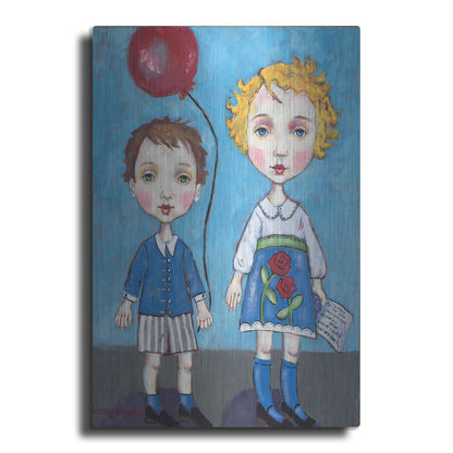 Luxe Metal Art 'The Red Balloon' by Holly Wojhan, Metal Wall Art