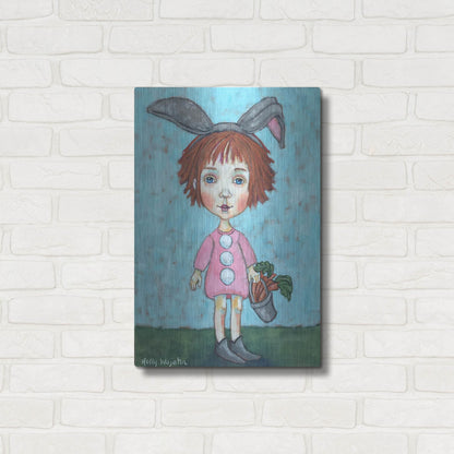 Luxe Metal Art 'Carrot Top' by Holly Wojhan, Metal Wall Art,16x24