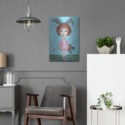 Luxe Metal Art 'Carrot Top' by Holly Wojhan, Metal Wall Art,16x24