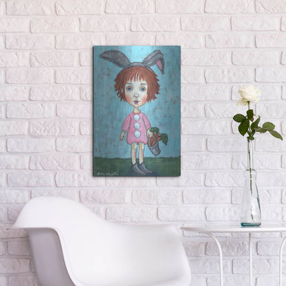 Luxe Metal Art 'Carrot Top' by Holly Wojhan, Metal Wall Art,16x24