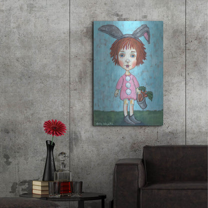 Luxe Metal Art 'Carrot Top' by Holly Wojhan, Metal Wall Art,24x36