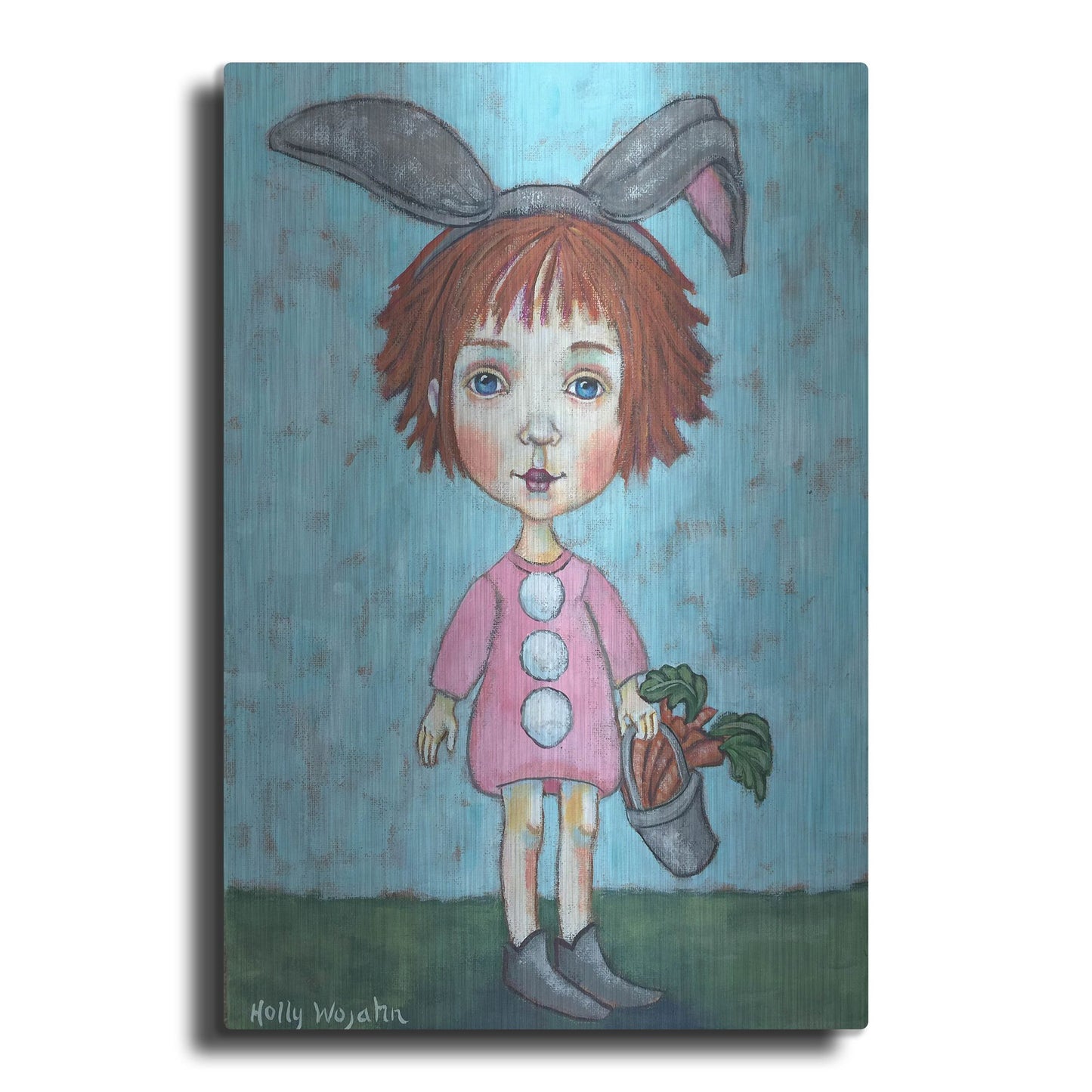 Luxe Metal Art 'Carrot Top' by Holly Wojhan, Metal Wall Art