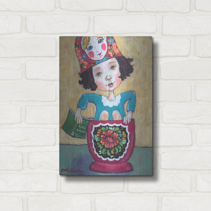 Luxe Metal Art 'A Little Russian Literature' by Holly Wojhan, Metal Wall Art,12x16