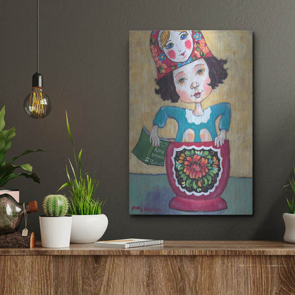 Luxe Metal Art 'A Little Russian Literature' by Holly Wojhan, Metal Wall Art,12x16