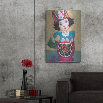 Luxe Metal Art 'A Little Russian Literature' by Holly Wojhan, Metal Wall Art,24x36