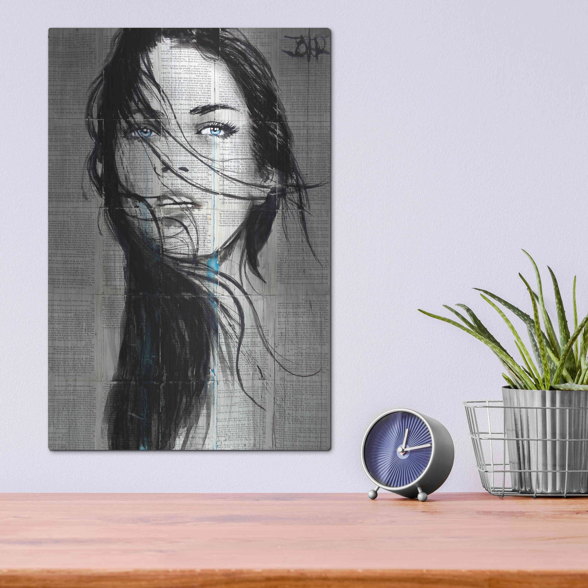 Luxe Metal Art 'Apache' by Loui Jover, Metal Wall Art,12x16