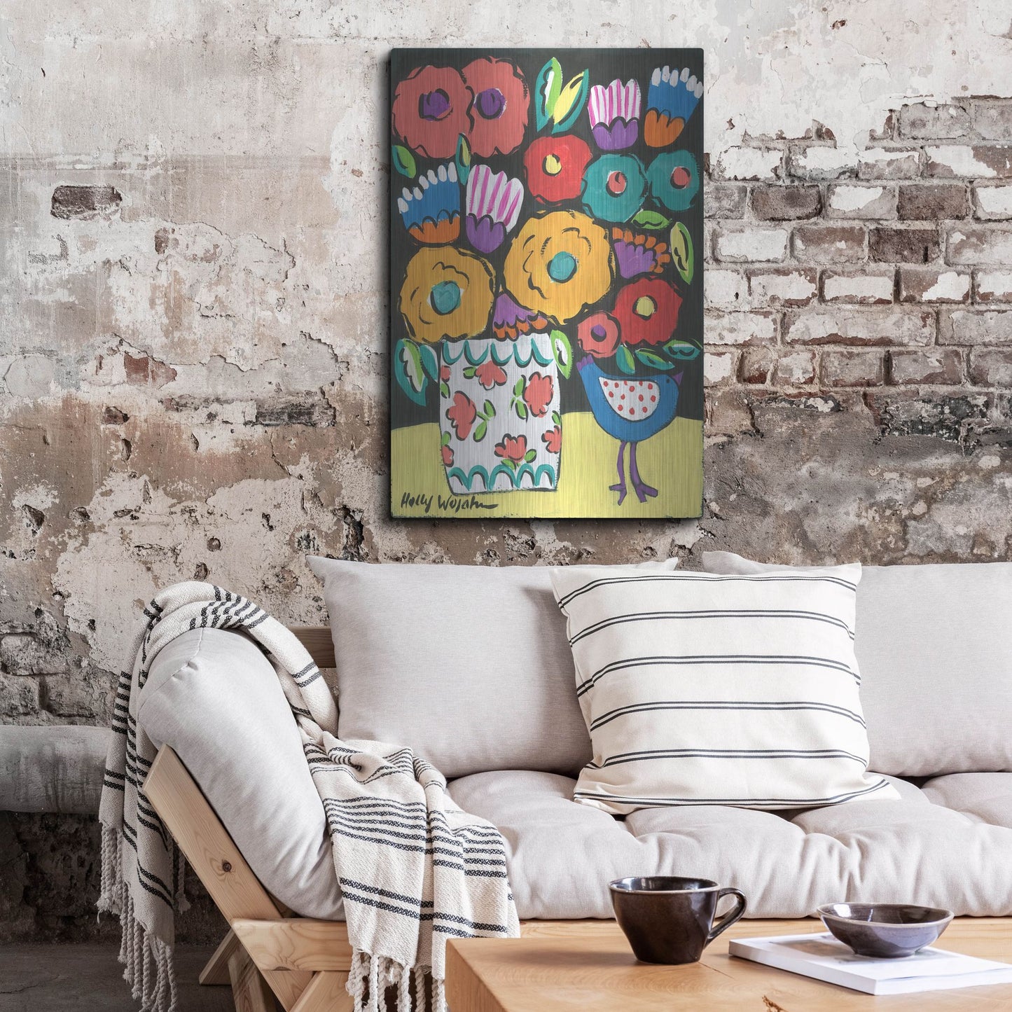 Luxe Metal Art 'Wild Flowers' by Holly Wojhan, Metal Wall Art,24x36