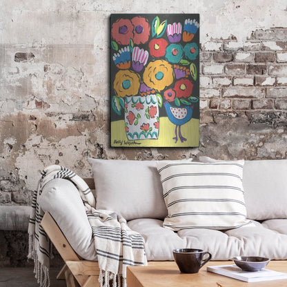 Luxe Metal Art 'Wild Flowers' by Holly Wojhan, Metal Wall Art,24x36