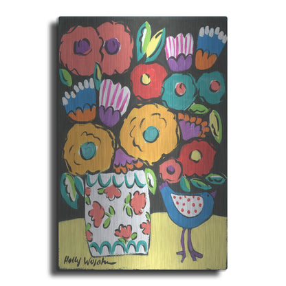 Luxe Metal Art 'Wild Flowers' by Holly Wojhan, Metal Wall Art