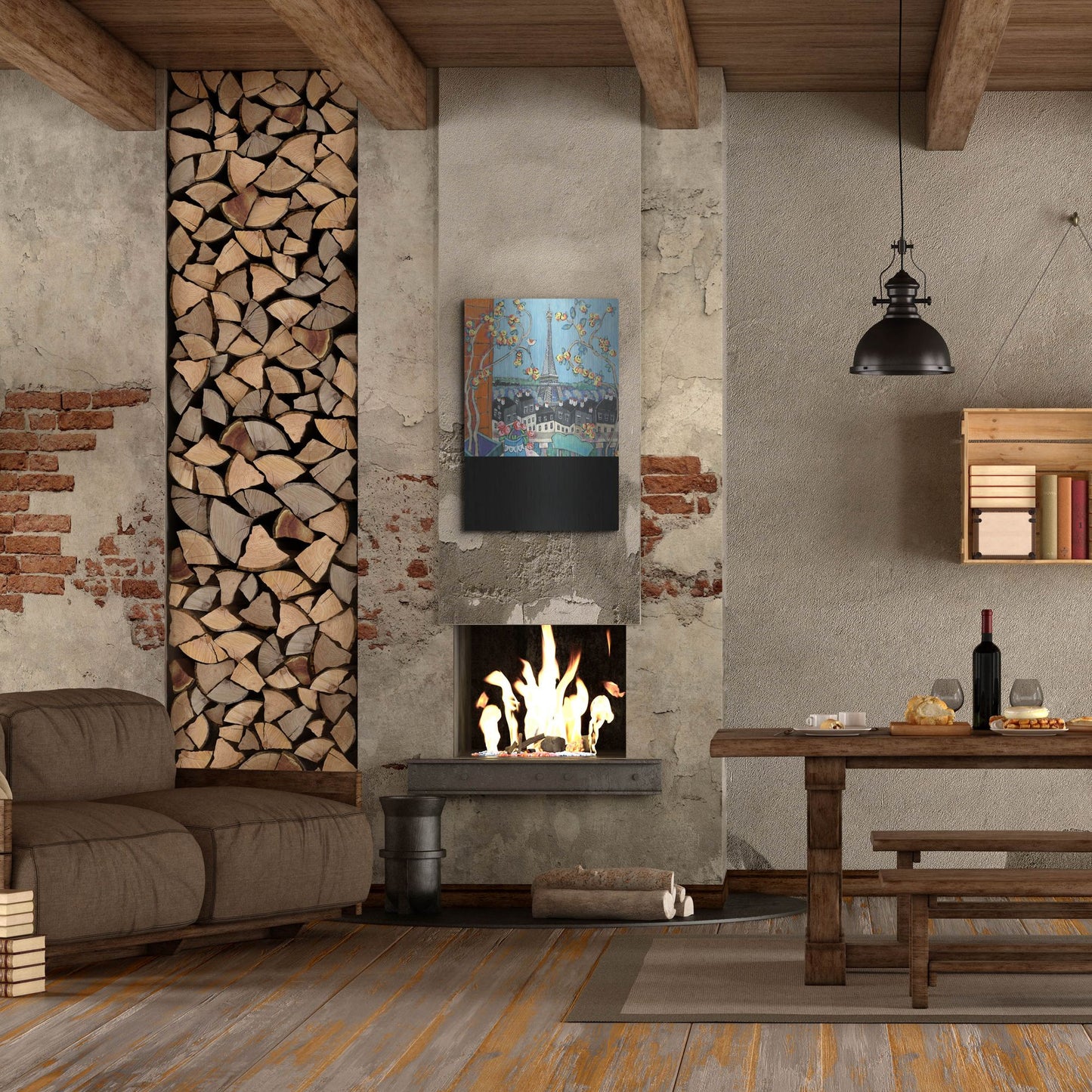 Luxe Metal Art 'Eiffel Tower I' by Holly Wojhan, Metal Wall Art,24x36