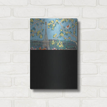 Luxe Metal Art 'Eiffel Tower II' by Holly Wojhan, Metal Wall Art,12x16