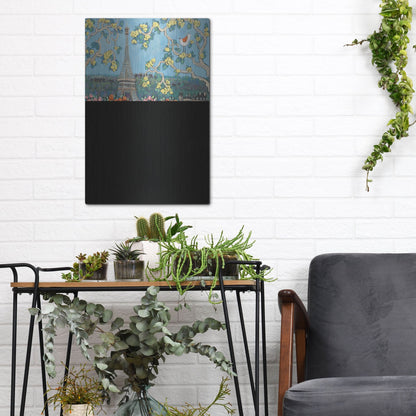 Luxe Metal Art 'Eiffel Tower II' by Holly Wojhan, Metal Wall Art,12x16