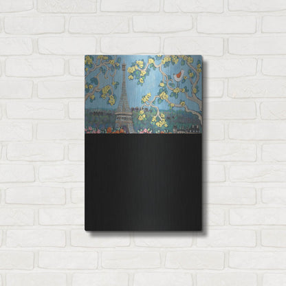 Luxe Metal Art 'Eiffel Tower II' by Holly Wojhan, Metal Wall Art,16x24