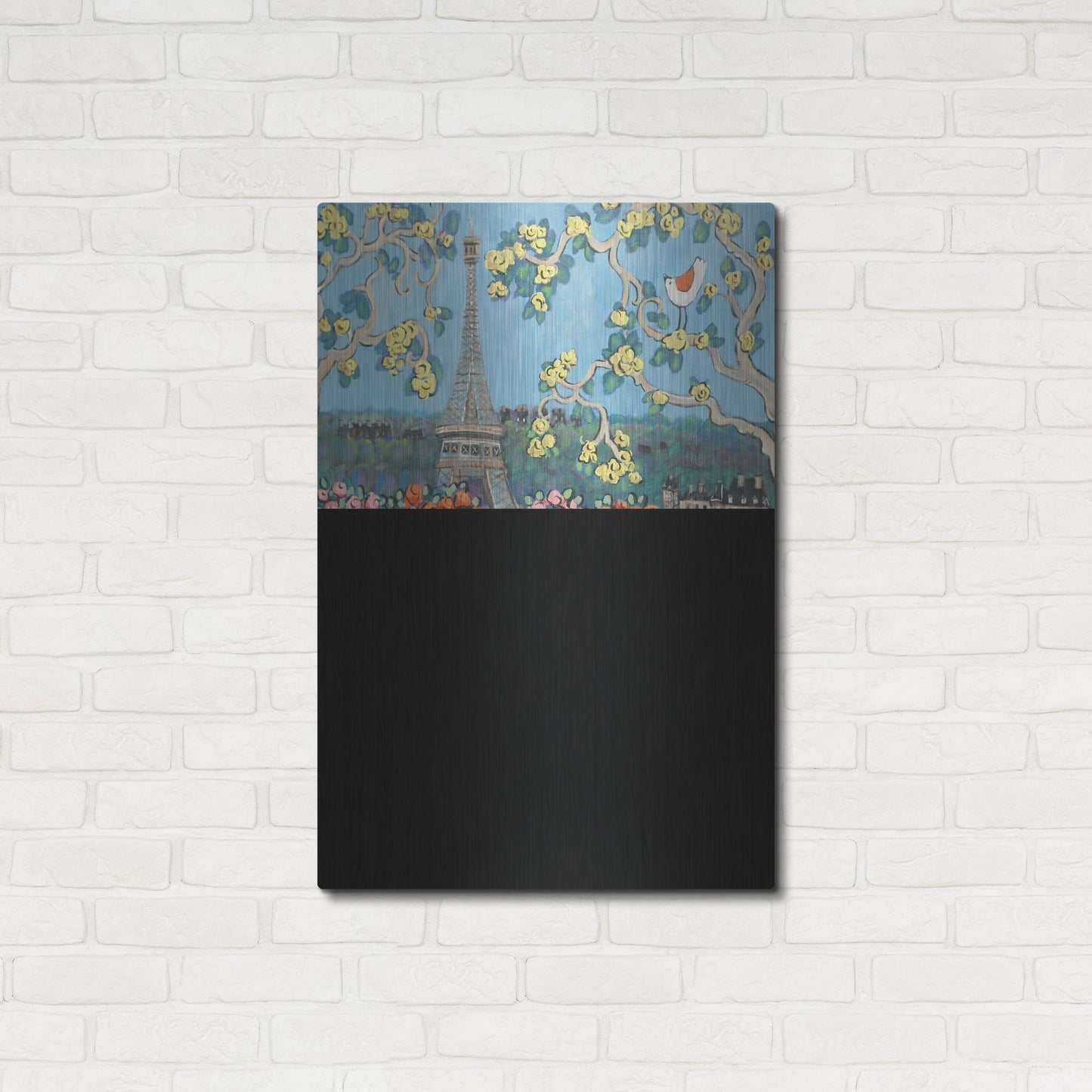 Luxe Metal Art 'Eiffel Tower II' by Holly Wojhan, Metal Wall Art,24x36