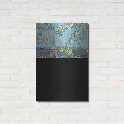 Luxe Metal Art 'Eiffel Tower II' by Holly Wojhan, Metal Wall Art,24x36