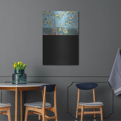 Luxe Metal Art 'Eiffel Tower II' by Holly Wojhan, Metal Wall Art,24x36