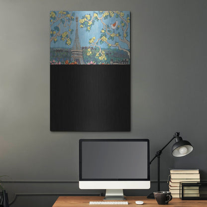 Luxe Metal Art 'Eiffel Tower II' by Holly Wojhan, Metal Wall Art,24x36