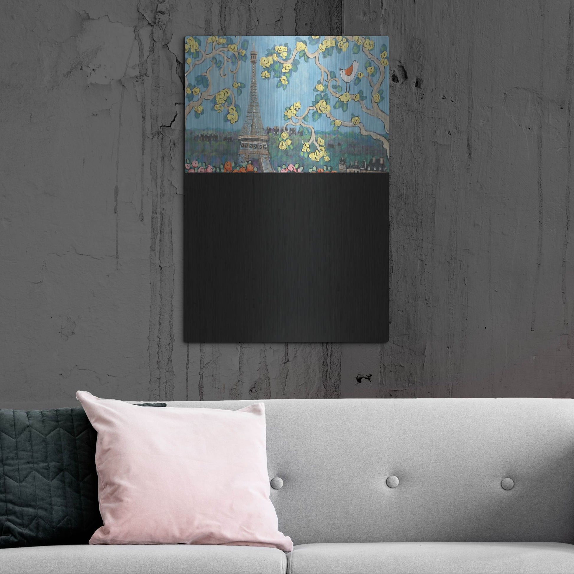 Luxe Metal Art 'Eiffel Tower II' by Holly Wojhan, Metal Wall Art,24x36