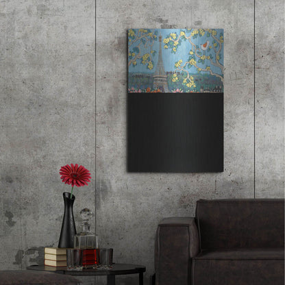 Luxe Metal Art 'Eiffel Tower II' by Holly Wojhan, Metal Wall Art,24x36