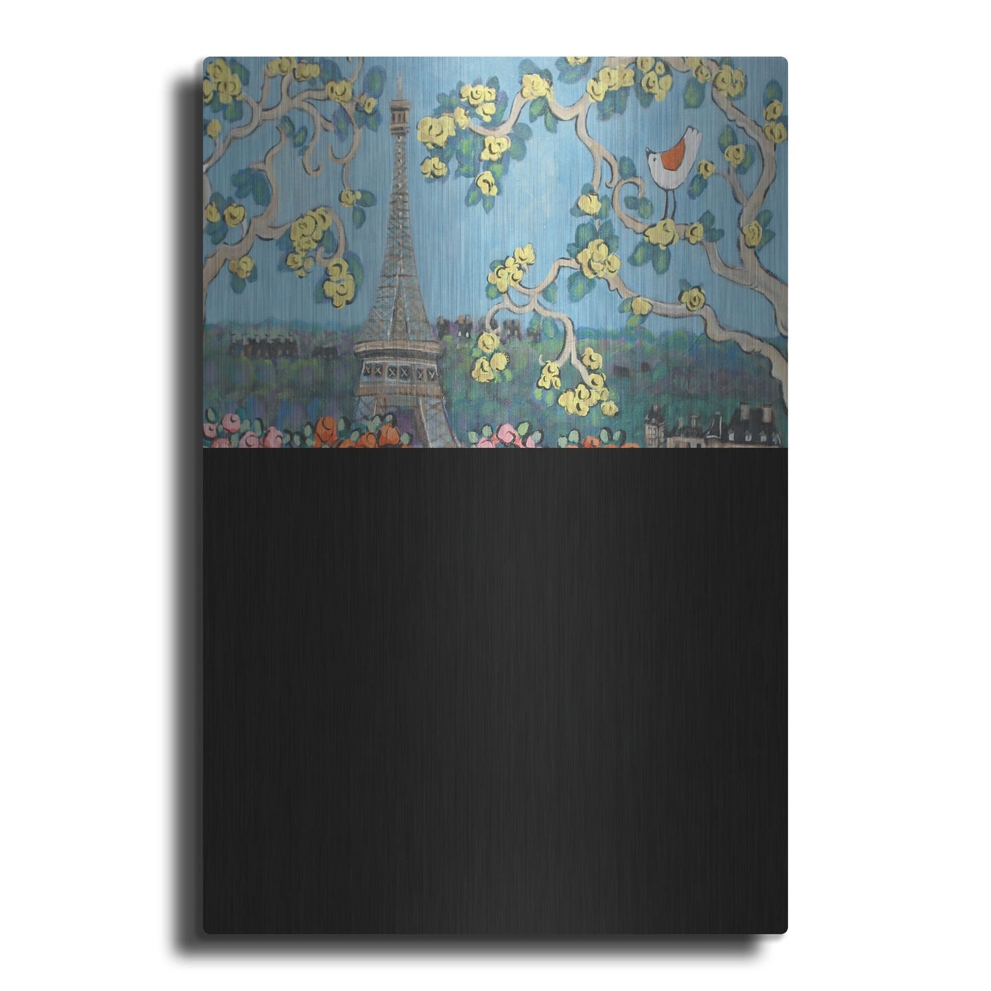 Luxe Metal Art 'Eiffel Tower II' by Holly Wojhan, Metal Wall Art